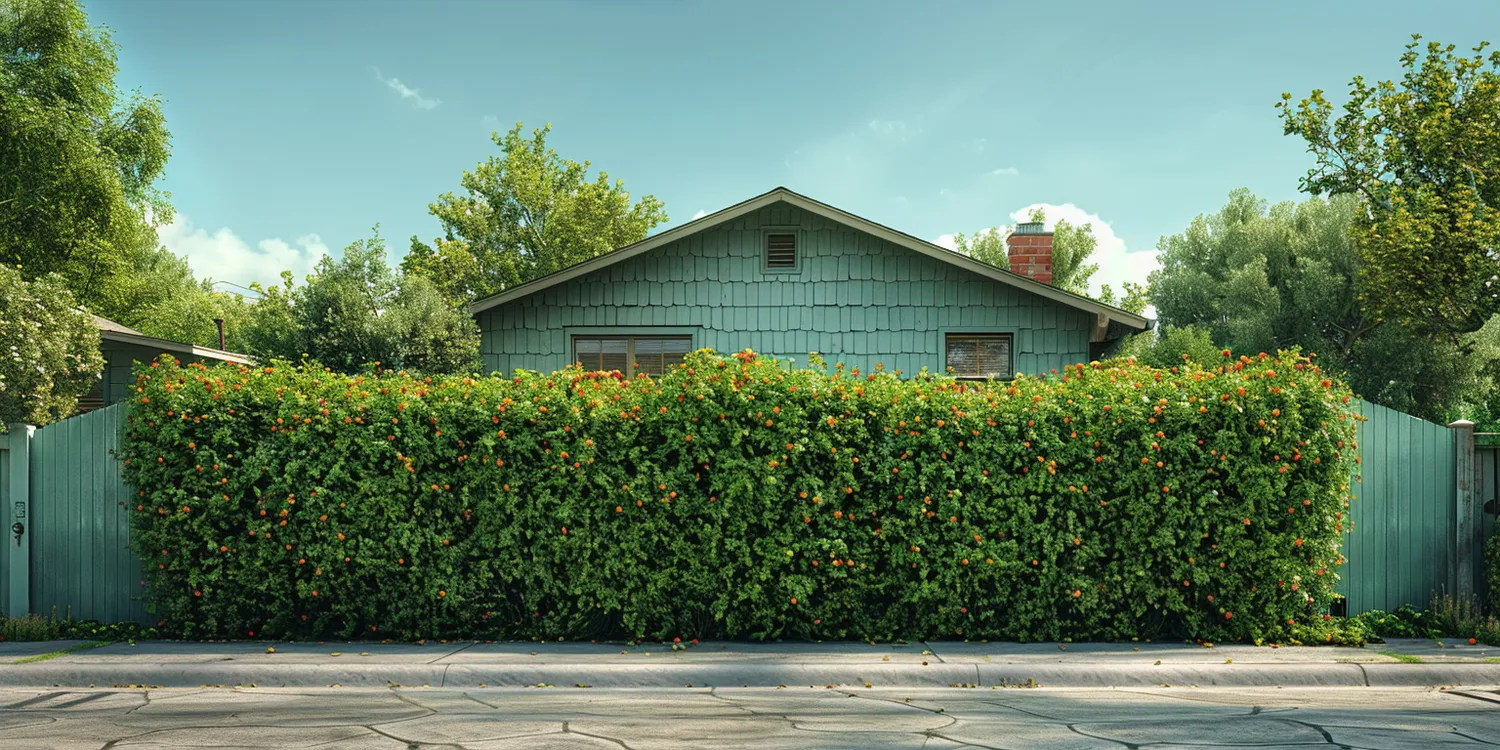 Żywopłot z kwitnących krzewów