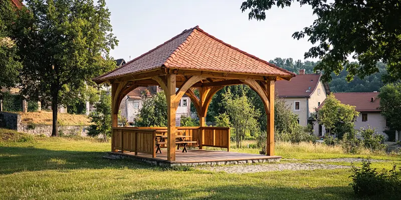 Jaki kolor altany na działce?