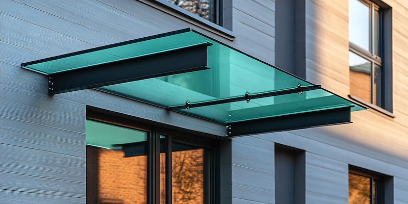 Daszek szklany nad drzwi